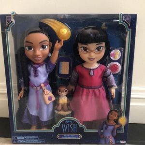Disney Wish Asha & Dahlia 14" Dolls Best Friends Pack with Outfits & Accessories